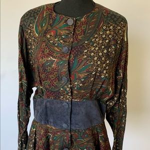 Vintage Debra Martin floral long sleeve blouse